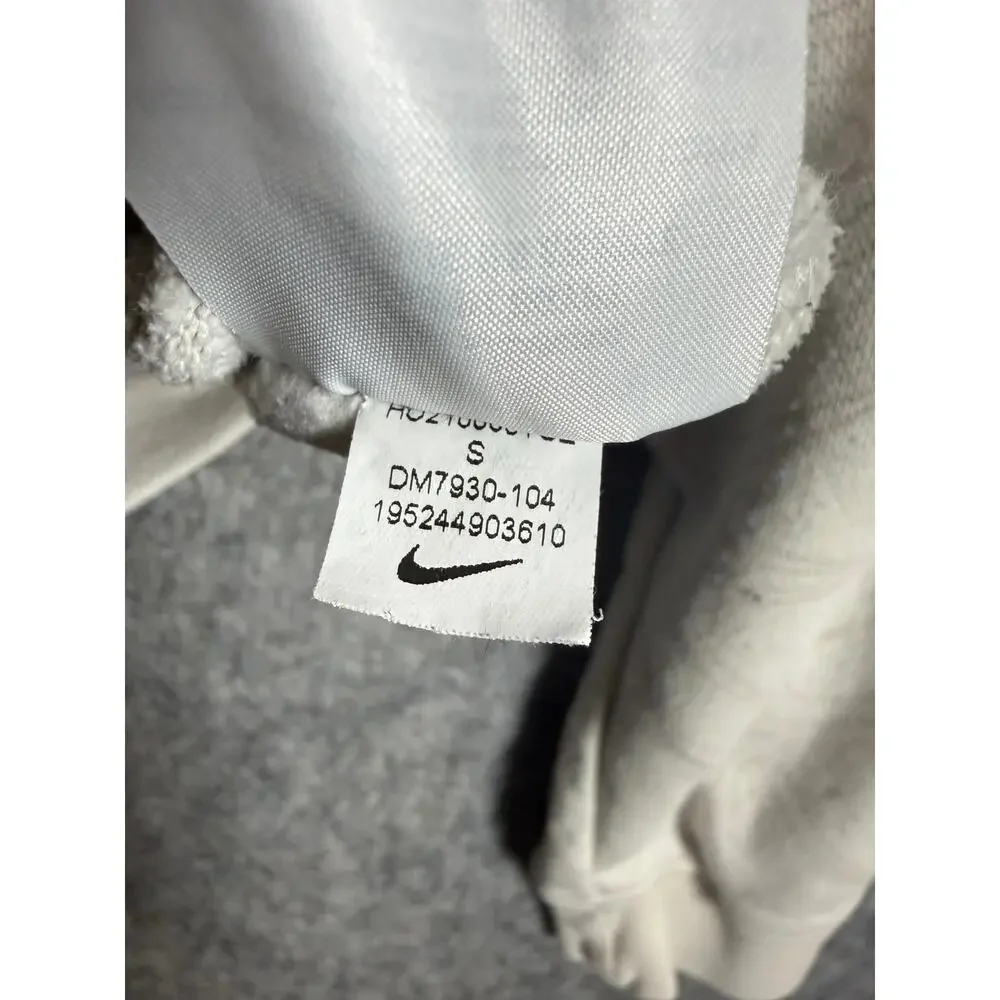 Nike Mens AOP Swoosh Pattern Cream Small Hoodie Sweatshirt Athleisure